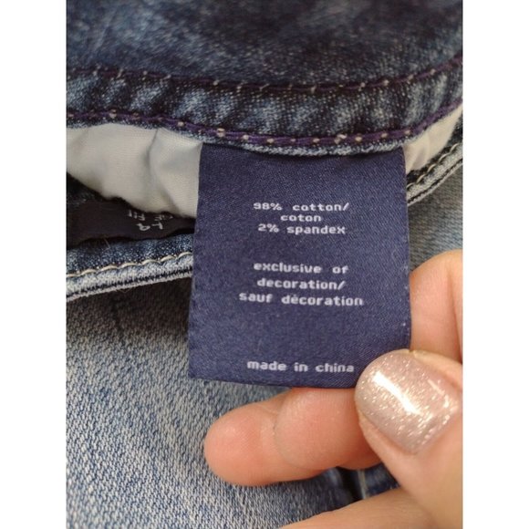 Vigoss Heritage Fit Embroidered Women's Blue Denim Jean Cut Off  Shorts Size 4 - Picture 6 of 9